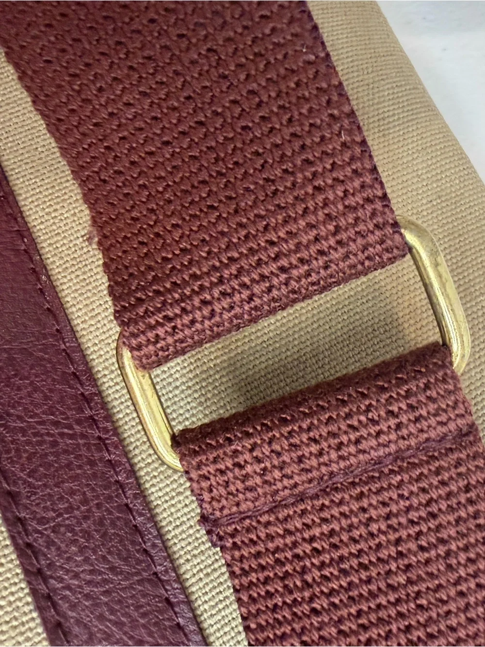 Vintage Ralph Lauren Beige & Brown Leather Messenger Bag Shoulder 1978